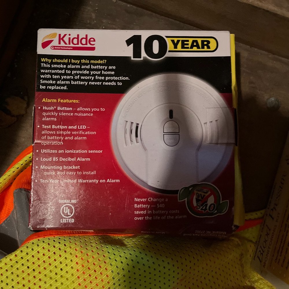 Kidde Fire 10 Ten Year Life Battery Smoke Alarm
